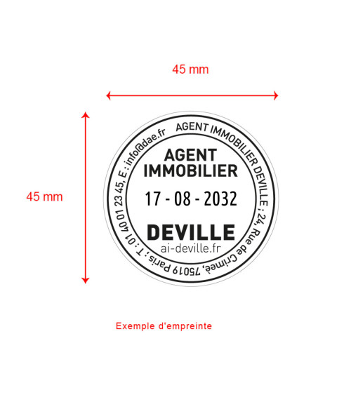 Tampon Dateur Rond Metal Line 54045 - Diamètre max. 45mm