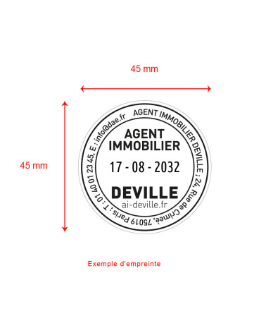 Tampon Dateur Rond Metal Line 54045 - Diamètre max. 45mm