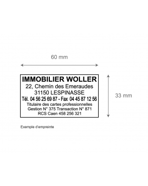 Tampon Entreprise Trodat Printy 4928, 60x33mm, 7 lignes