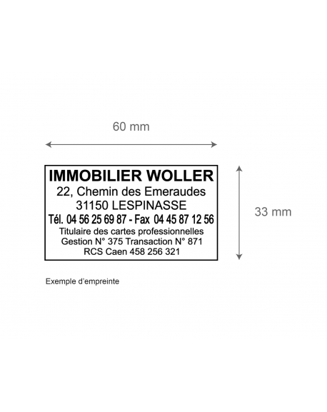 Tampon Entreprise Trodat Printy 4928, 60x33mm, 7 lignes